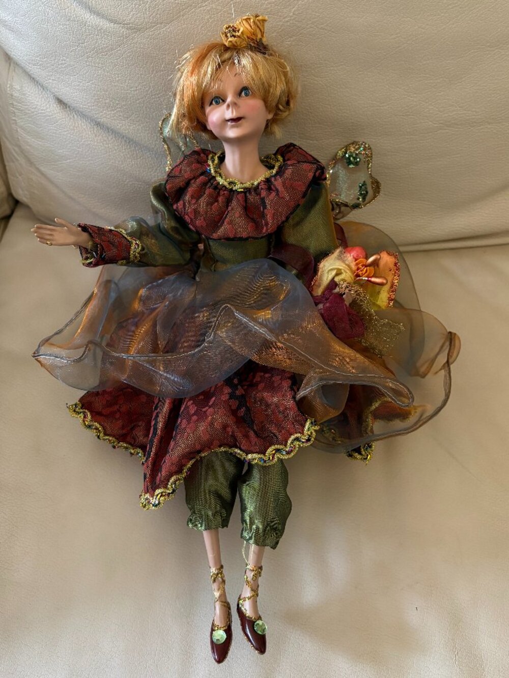 Winward Autumn Fairycore Fairy Faerie Fae Doll Posable Wings Alter Shelf Sitter